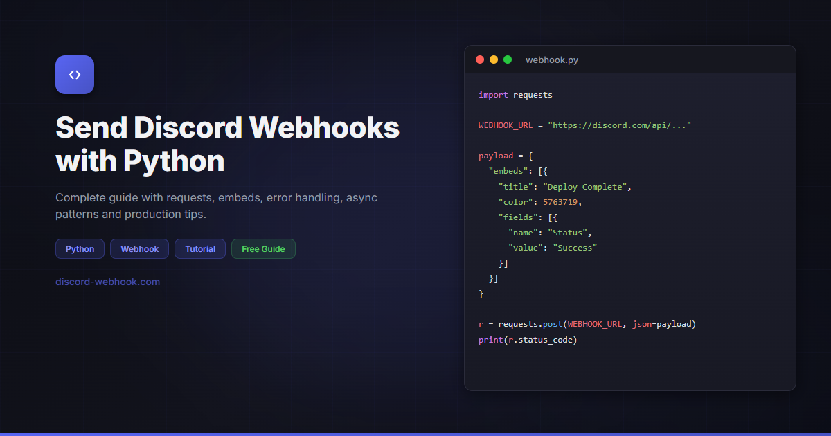 How to Send Discord Webhook Messages with Python